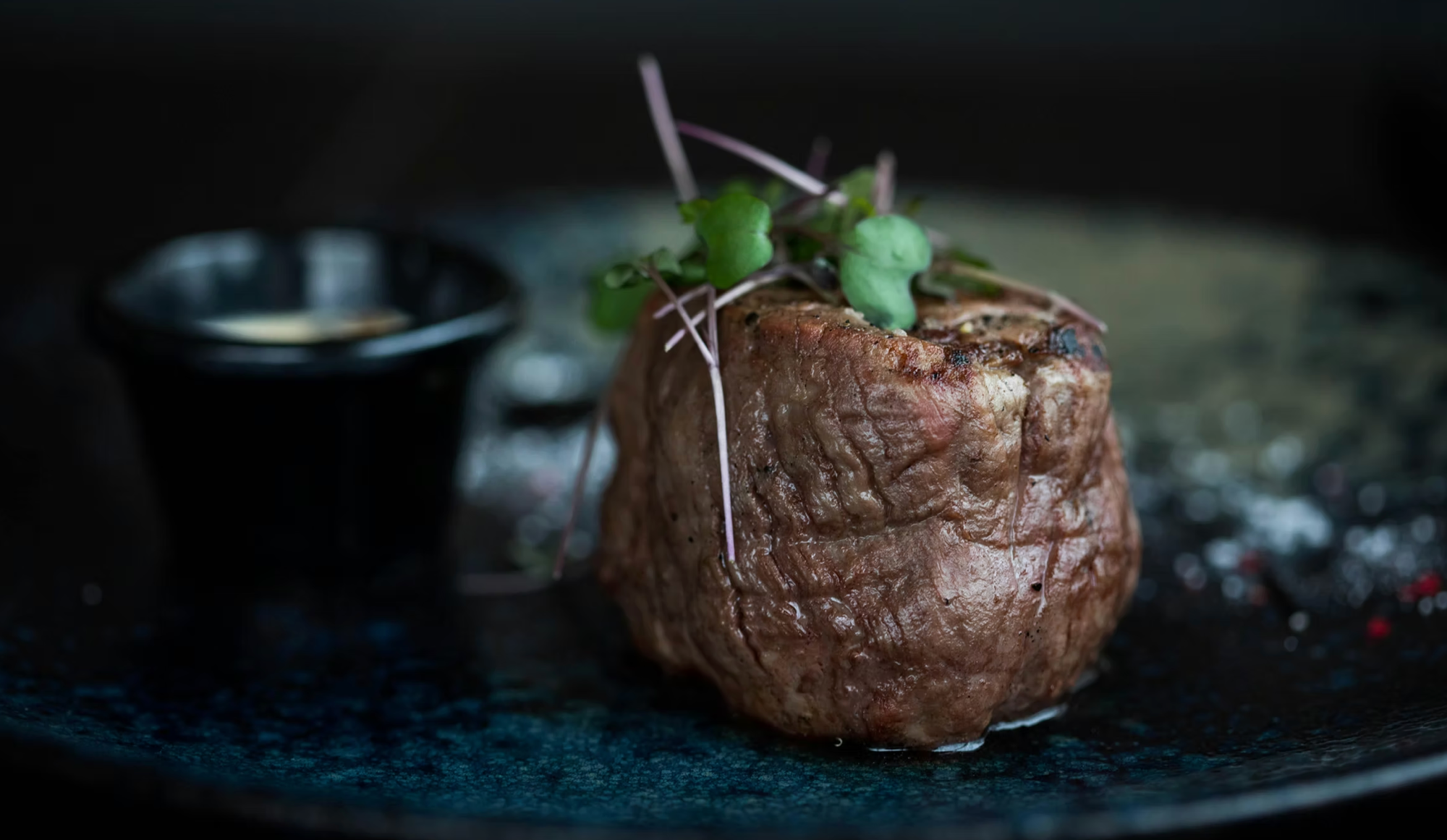 Filet mignon, hand-plated tableside